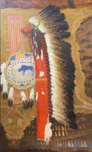 Regalia Before The Consul by Greg Singley, 60 x 26 inches, oil on canvas, $8,800.00