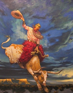 Sedona Kid on Valentine Greg Singley 30 x 24 Oil on Canvas Sold