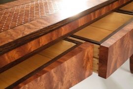 Kewazenga Console Table Detail of drawers