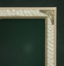 Lon Megargee Signature Warm Silver Frame Circle M 1.5 Wide