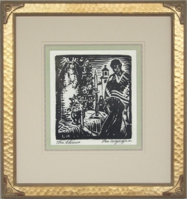 The Shrine ca. 1920s Block-print 9.25 X 8.25, SOLD