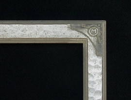 Lon Megargee Signature Warm Silver Frame Circle M 1.5 Wide