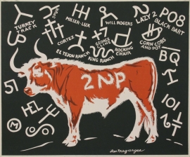 2 Lazy 2P Serigraph 20 x 24, ca. 1940, Unframed $1325.00, Shipping additional.