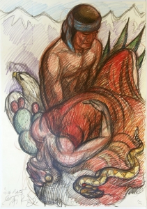 S. W. Pieta, 1982Luis Jimenez, Original Drawing, 39.5 x 27.75 inches, 100.33 x 70.48 cm. Sold..