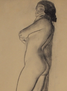 Maynard Dixon Nude 1933 Charcoal 25 x 11.75 inches $25,500.00