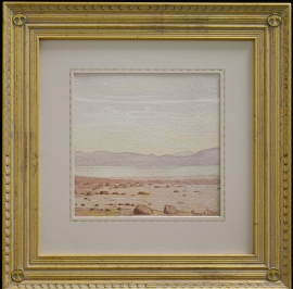 Maynard Dixon Watercolor with Dixon custom frame and French matting, Private Collection