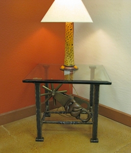 End Table with Spanish Spur, Snake Motif