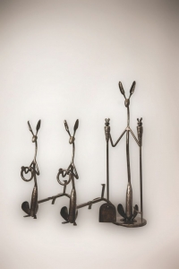 Shoshone Jackrabbit Fireplace Tools Hand forged steel $4,500.00