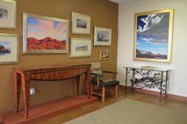 Ed Mell art, Kivn Irvin and Rick Merrill furniture