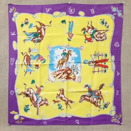 MINT WESTERN MOTIF SCARF, PURPLE Inquire about the many others we have