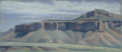 Ed Mell Landscape Mogollon Rim Oil on Canvas 8′ x 3′