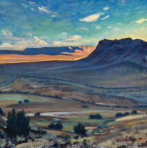 Gallisteo, New Mexico – Lon Megargee – ca. early 50s Oil on Canvas 24 x 30 inches