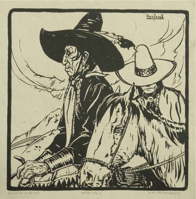 Apaches – Lon Megargee – Wood Block Print